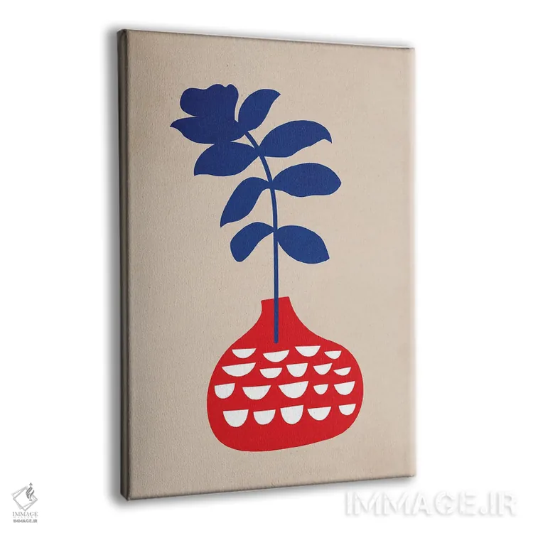 تابلو مینیمال گل وحشی اثر کوبیستیکا - نمای پرسپکتیو محصول