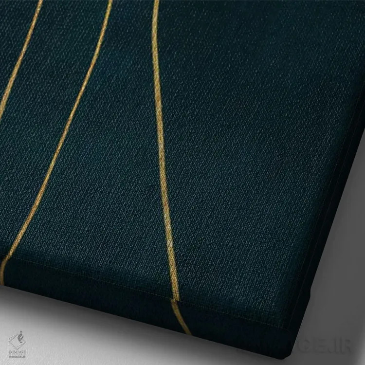 تابلو مینیمال عاشقان نیمه شب اثر کوبیستیکا - نمای نزدیک بافت بوم