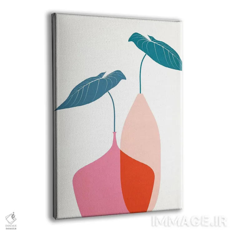 تابلو مینیمال دسته گل اسکانباوراوی اثر کوبیستیکا - نمای پرسپکتیو محصول