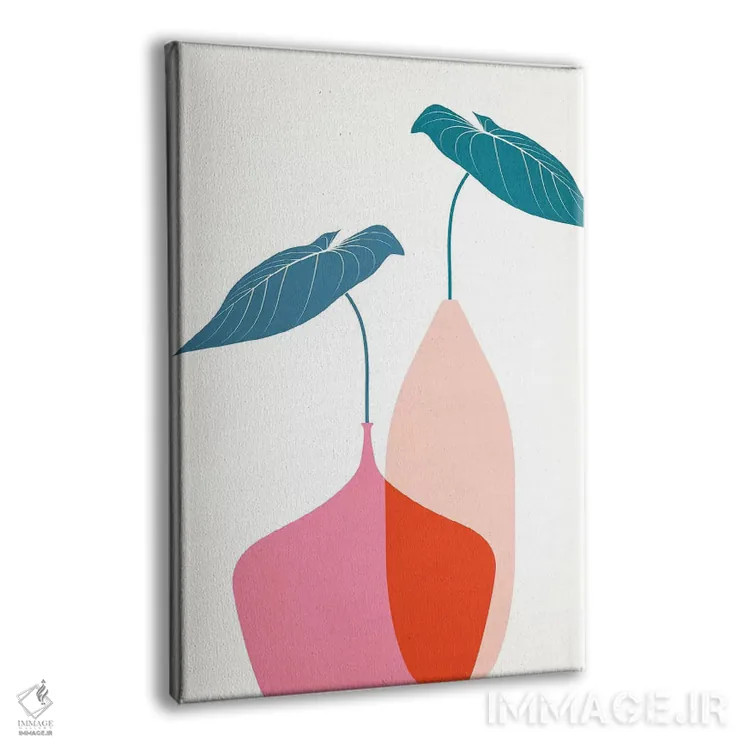 تابلو مینیمال دسته گل اسکانباوراوی اثر کوبیستیکا - نمای پرسپکتیو محصول