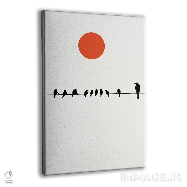 تابلو مینیمال بنشین و صبر کن اثر کوبیستیکا - نمای پرسپکتیو محصول