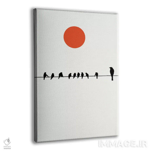 تابلو مینیمال بنشین و صبر کن اثر کوبیستیکا - نمای پرسپکتیو محصول