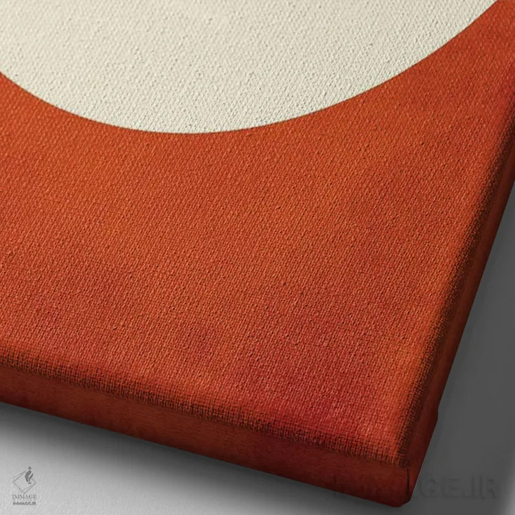 تابلو مینیمال احساسات گرم اثر کوبیستیکا - نمای نزدیک بافت بوم
