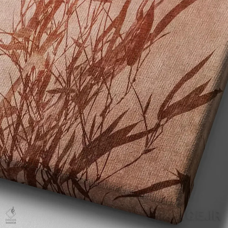 تابلو مینیمال لمس احساساتی اثر کوبیستیکا - نمای نزدیک بافت بوم