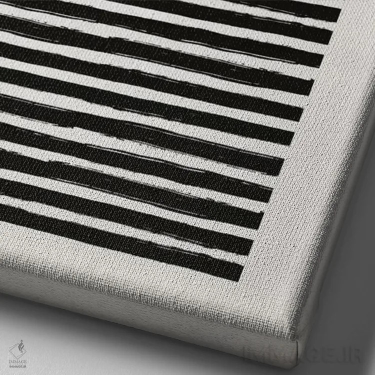 تابلو مینیمال گل کوچک آفتابی اثر کوبیستیکا - نمای نزدیک بافت بوم