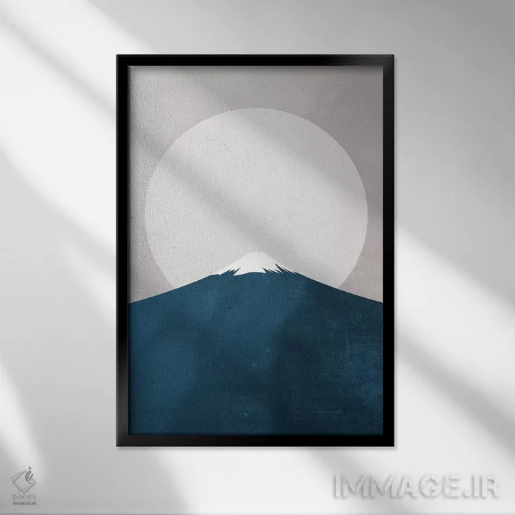 تابلو مینیمال هیمالیا اثر کوبیستیکا - نمای قابدار مشکی