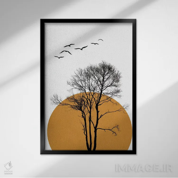 تابلو مینیمال خاطرات اثر کوبیستیکا - نمای قابدار مشکی