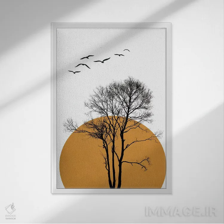 تابلو مینیمال خاطرات اثر کوبیستیکا - نمای قابدار سفید