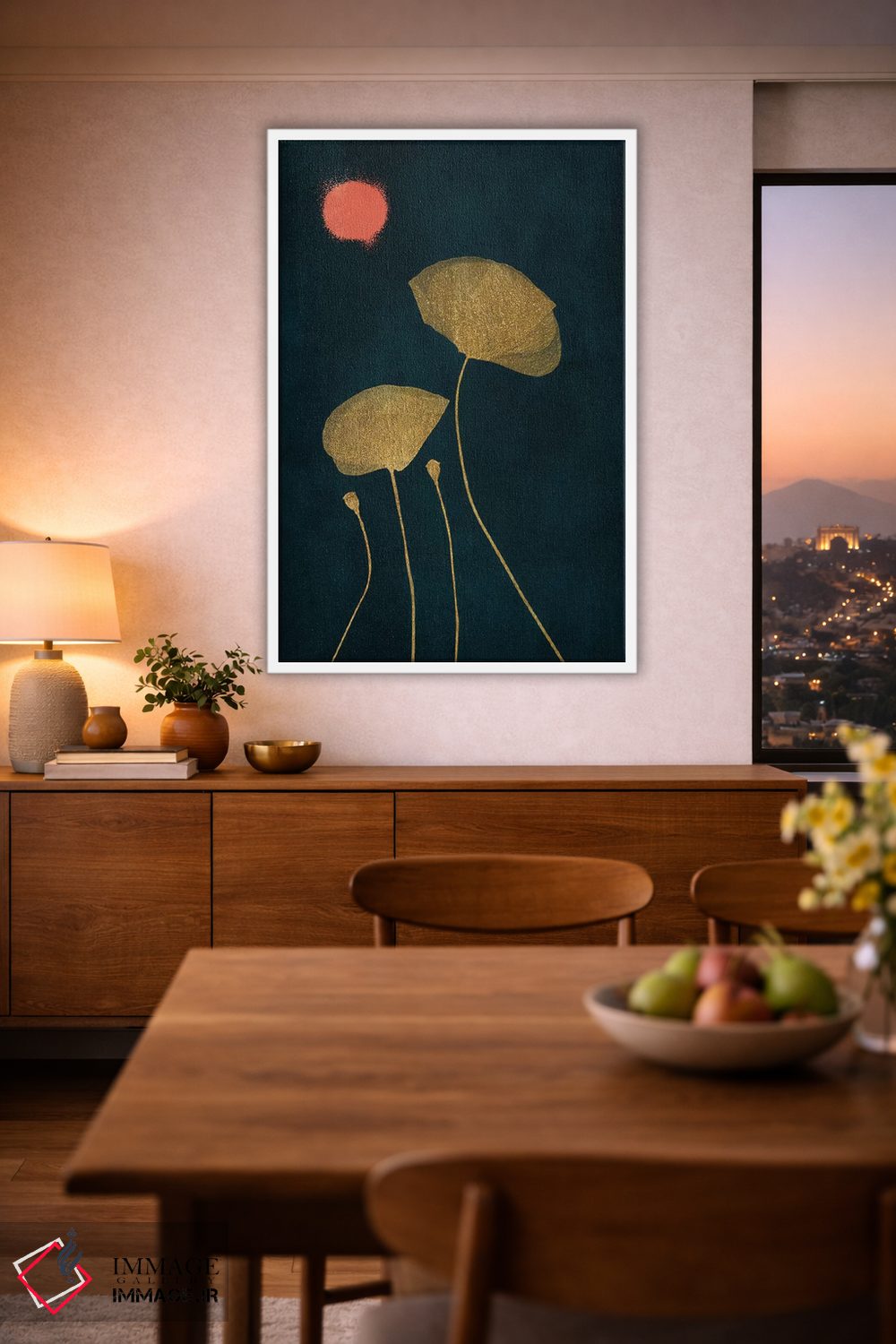 تابلو مینیمال عاشقان نیمه شب اثر کوبیستیکا - D1W