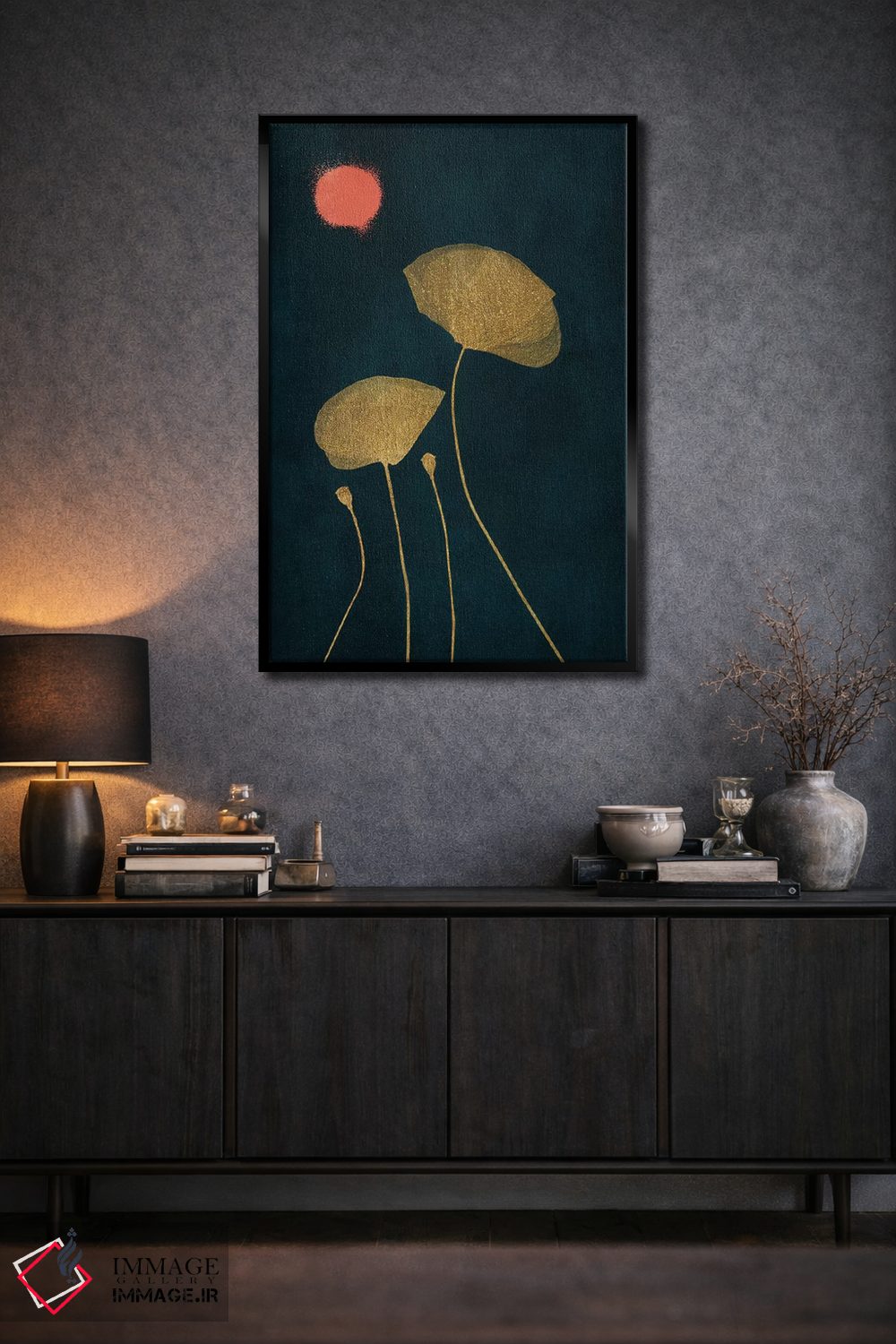 تابلو مینیمال عاشقان نیمه شب اثر کوبیستیکا - D2B