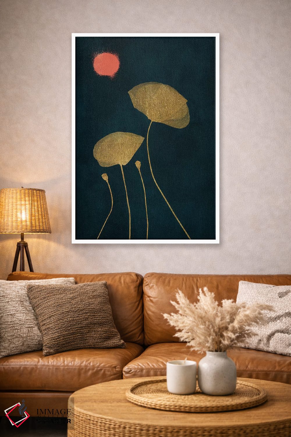 تابلو مینیمال عاشقان نیمه شب اثر کوبیستیکا - D3W