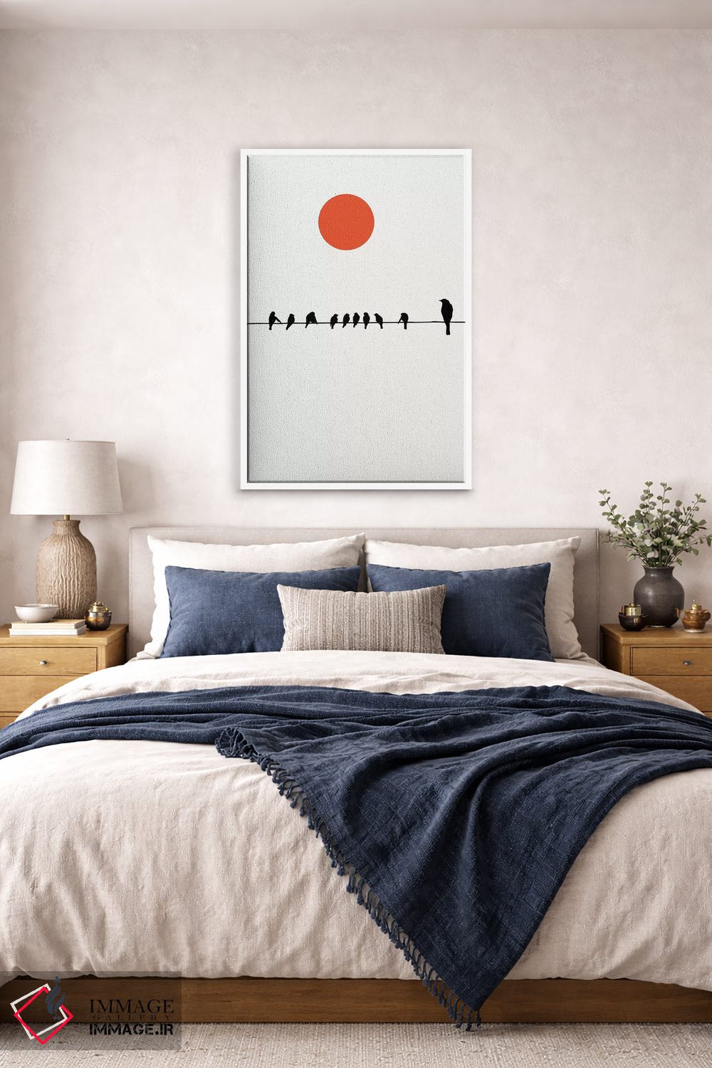 تابلو مینیمال بنشین و صبر کن اثر کوبیستیکا - D6W