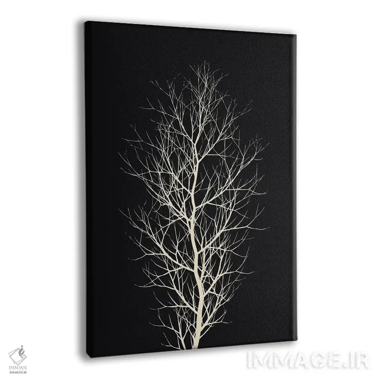 تابلو مینیمال درخت سفید اثر کوبیستیکا - نمای پرسپکتیو محصول