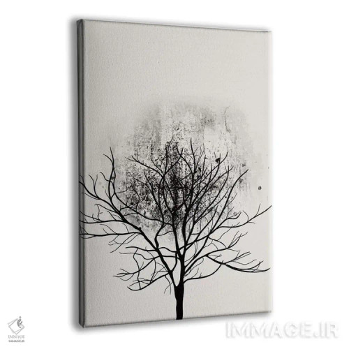 تابلو مینیمال مطالعه درخت شماره ۳ اثر کوبیستیکا - نمای پرسپکتیو محصول