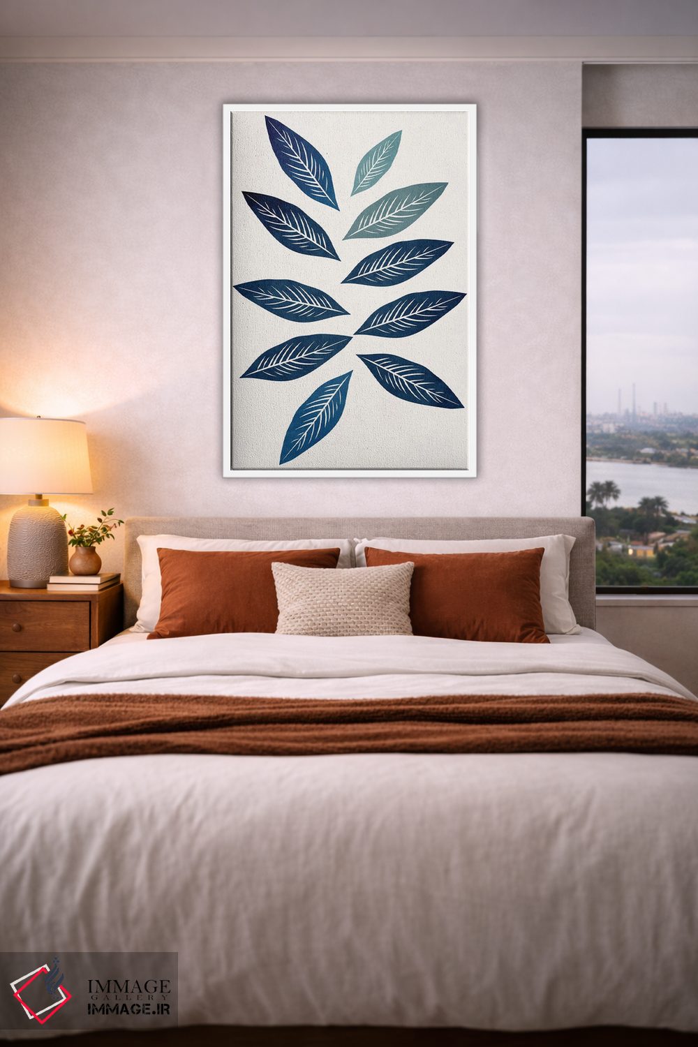 تابلو مینیمال دسته گل زمستانی اثر کوبیستیکا - D3W