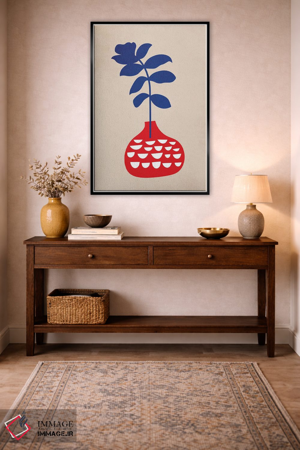 تابلو مینیمال گل وحشی اثر کوبیستیکا - D3B