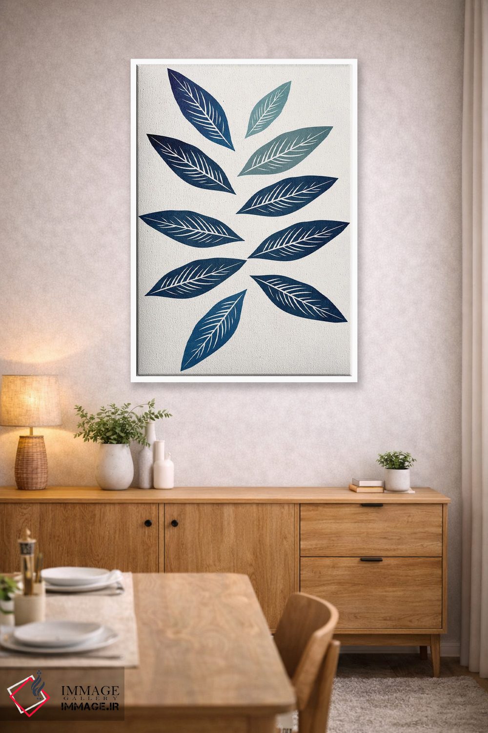 تابلو مینیمال دسته گل زمستانی اثر کوبیستیکا - D4W