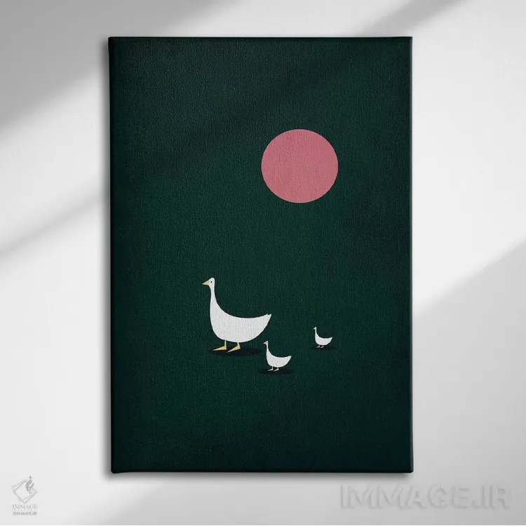 تابلو مینیمال روی روشن زندگی اثر کوبیستیکا - نمای روبهرو روی دیوار