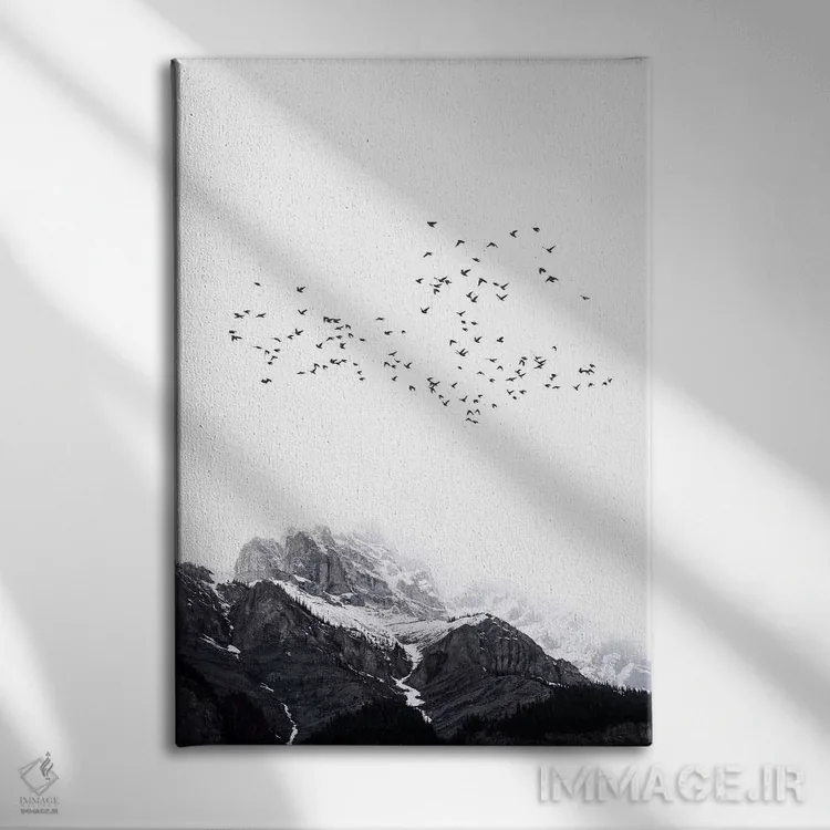 تابلو مینیمال کوه اثر کوبیستیکا - نمای روبهرو روی دیوار