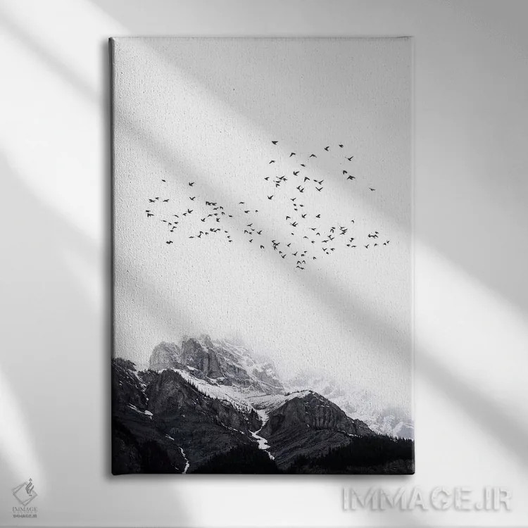 تابلو مینیمال کوه اثر کوبیستیکا - نمای روبهرو روی دیوار