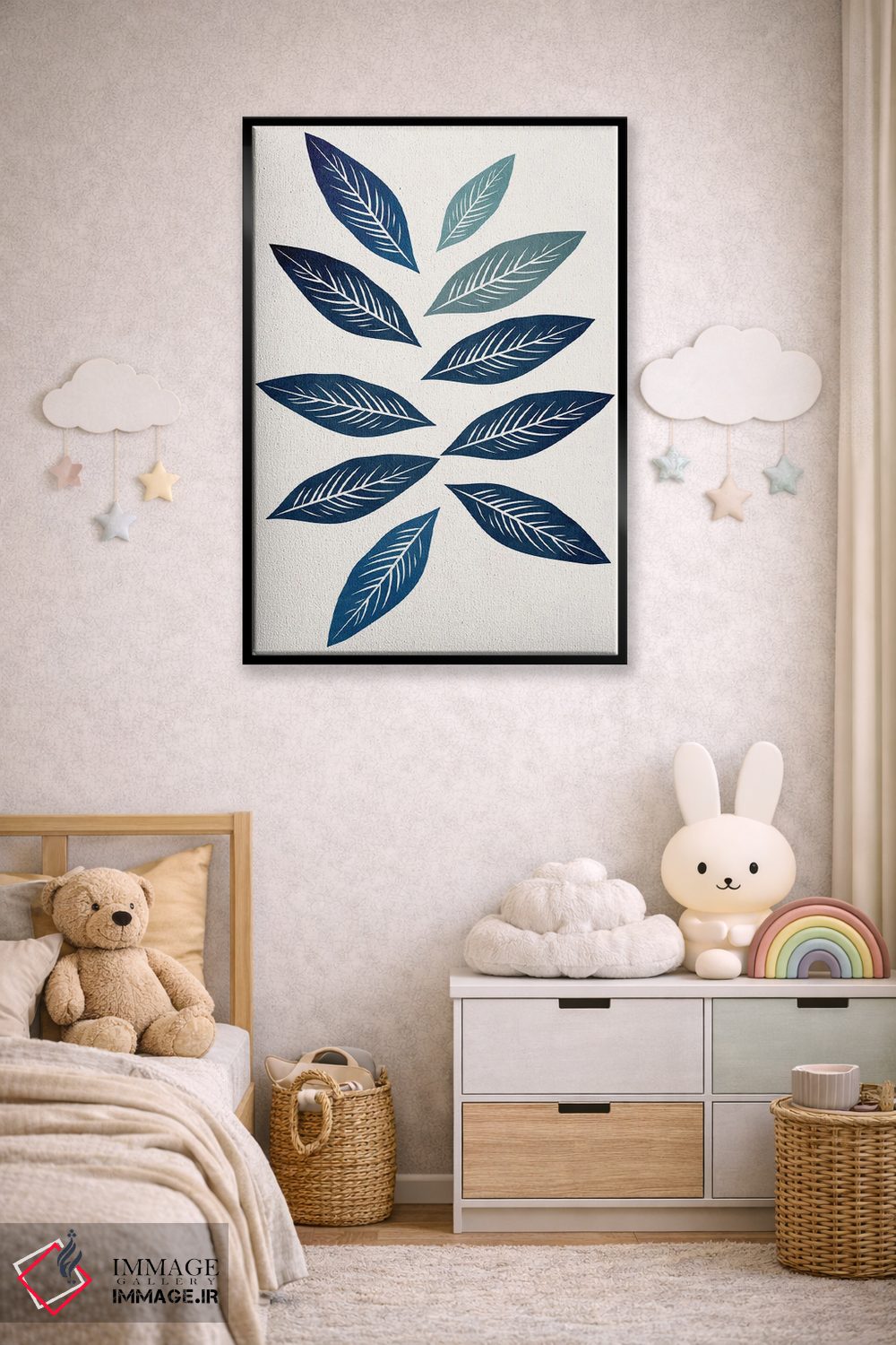 تابلو مینیمال دسته گل زمستانی اثر کوبیستیکا - D5B