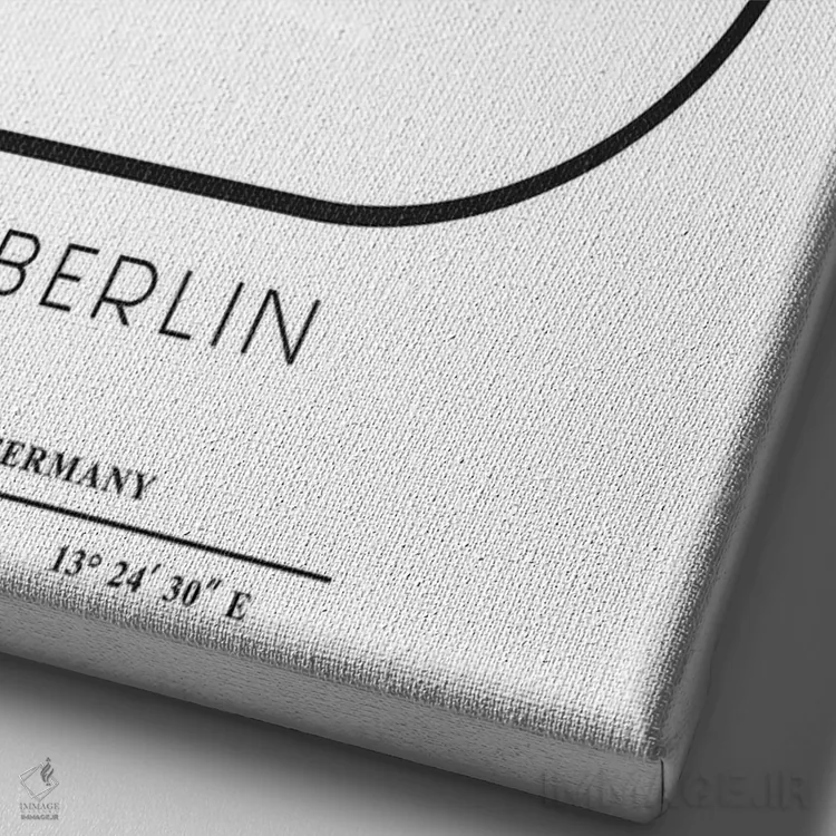 تابلو دکوراتیو برلین اثر کوبیستیکا - نمای نزدیک بافت بوم