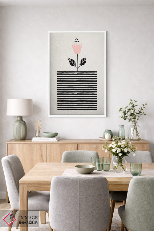 تابلو مینیمال گل کوچک آفتابی اثر کوبیستیکا - D5W