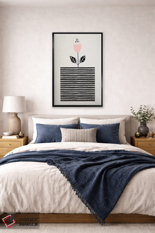 تابلو مینیمال گل کوچک آفتابی اثر کوبیستیکا - D6B