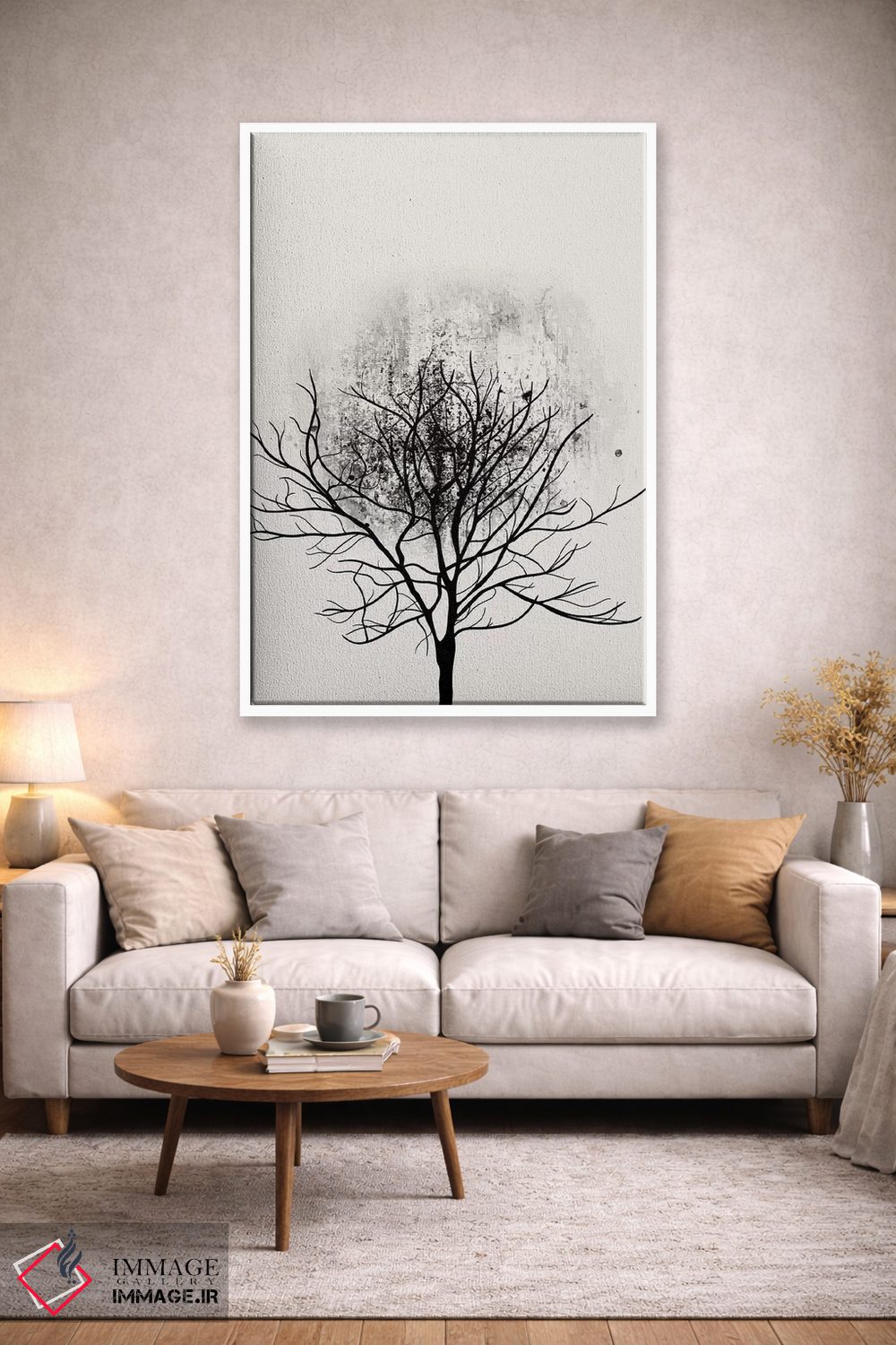 تابلو مینیمال مطالعه درخت شماره ۳ اثر کوبیستیکا - D2W