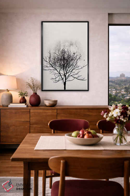 تابلو مینیمال مطالعه درخت شماره ۳ اثر کوبیستیکا - D5B