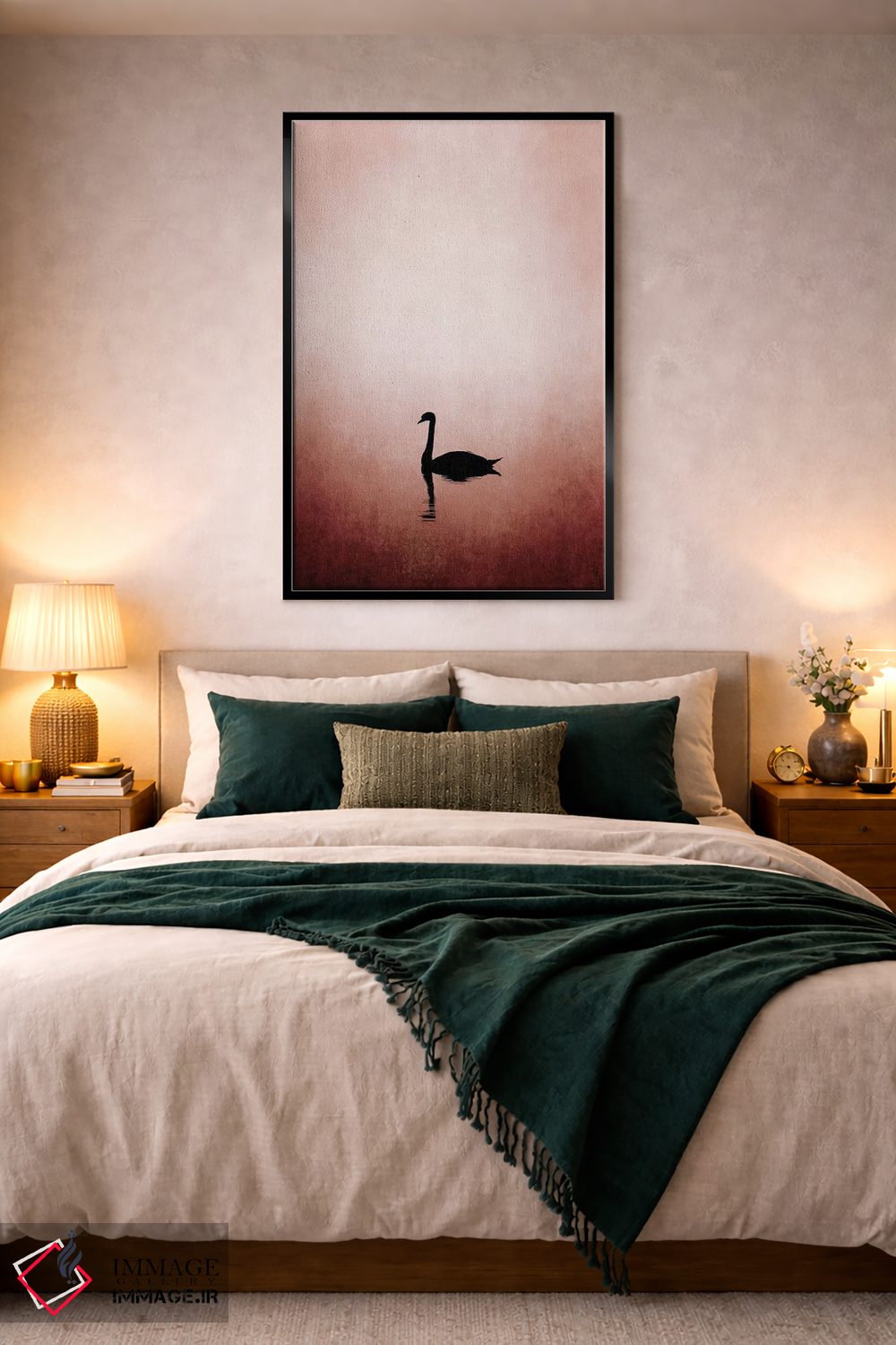 تابلو مینیمال دریاچه قوها اثر کوبیستیکا - D4B