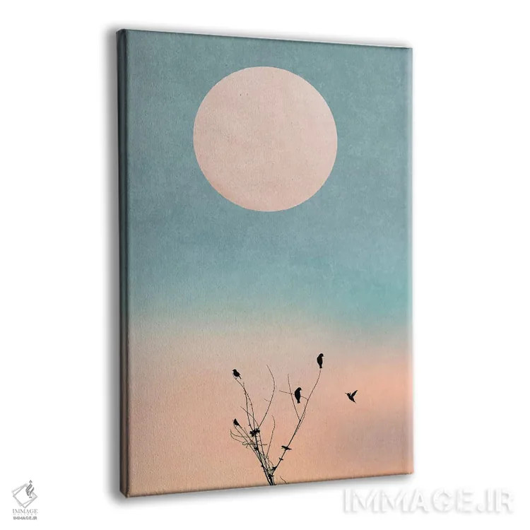 تابلو مینیمال بیدار شدن در گرما اثر کوبیستیکا - نمای پرسپکتیو محصول