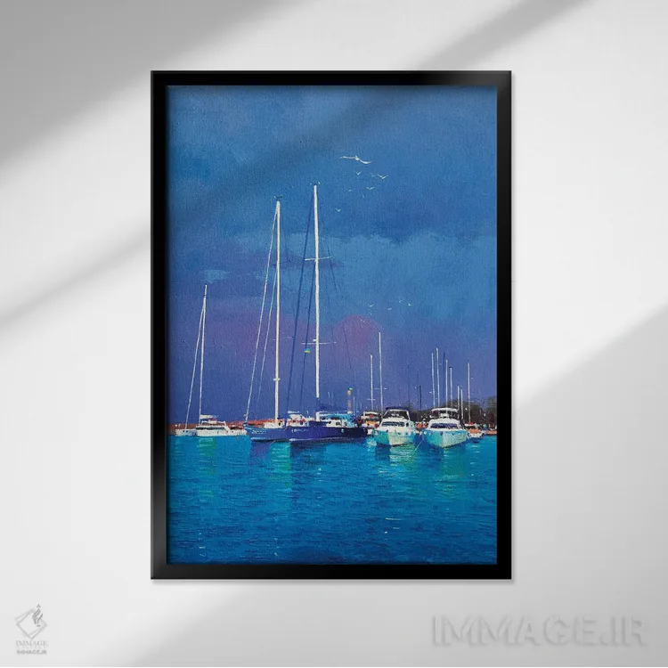 تابلو دکوراتیو تابستان ربوده شده، اودسا اثر اندریی کووالیک - نمای قابدار مشکی