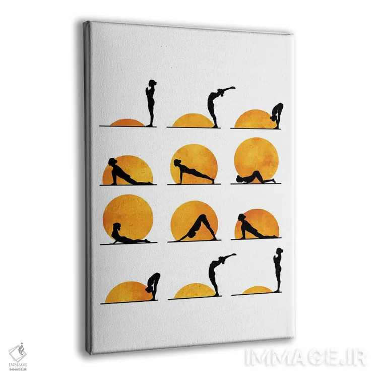 تابلو دکوراتیو خورشید یوگا اثر کوبیستیکا - نمای پرسپکتیو محصول