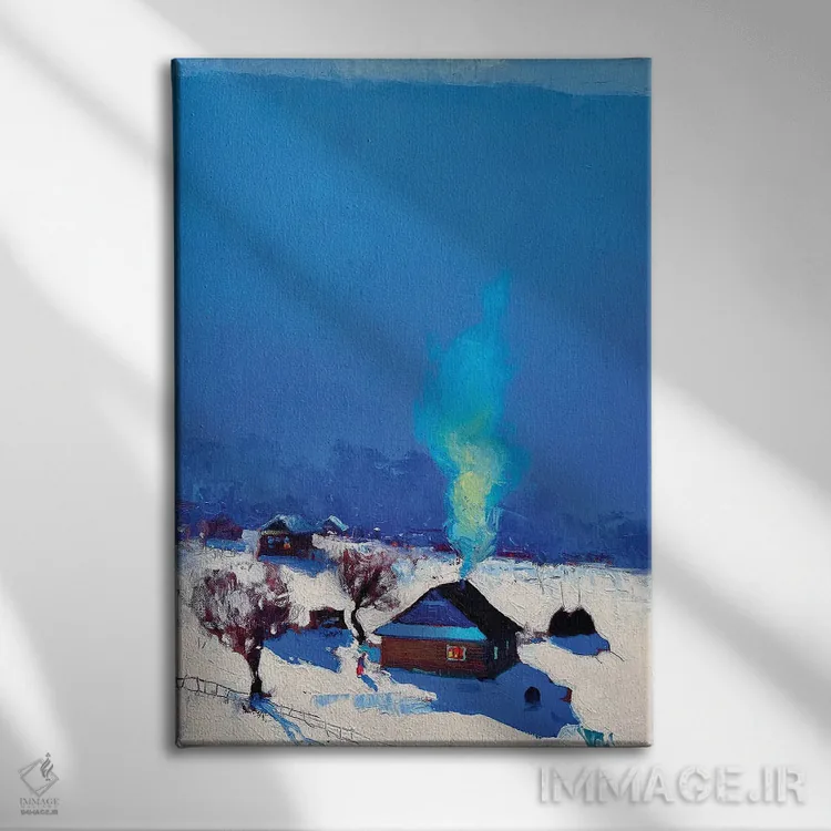 تابلو دکوراتیو فوریه در کوه های کارپات اثر اندریی کووالیک - نمای روبهرو روی دیوار