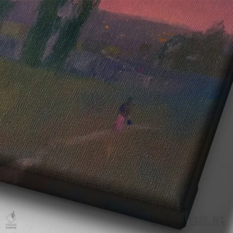 تابلو انتزاعی عصر اثر اندریی کووالیک - نمای نزدیک بافت بوم