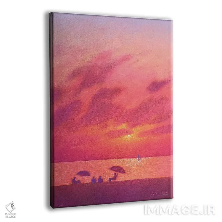 تابلو دکوراتیو غروب در دریا اثر اندریی کووالیک - نمای پرسپکتیو محصول