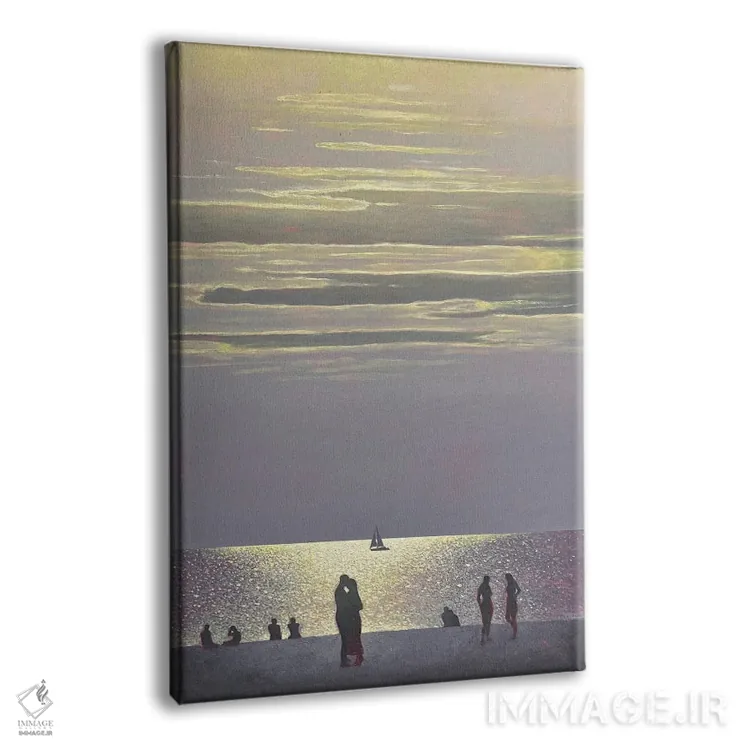 تابلو دکوراتیو شب آرام و رمانتیک در دریا اثر اندریی کووالیک - نمای پرسپکتیو محصول