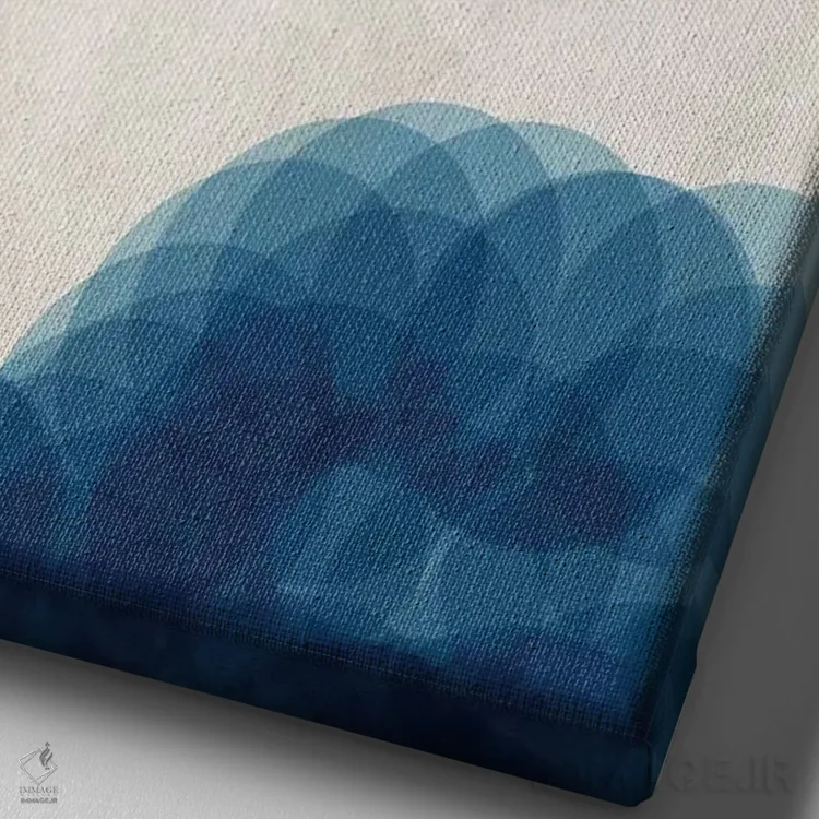 تابلو مینیمال مطالعه آب اثر کوبیستیکا - نمای نزدیک بافت بوم