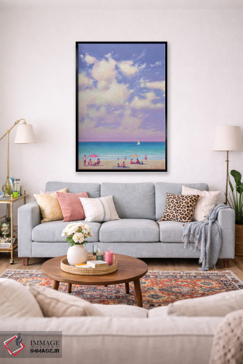 تابلو دکوراتیو روز تابستانی شاد کنار دریا اثر اندریی کووالیک - D1B