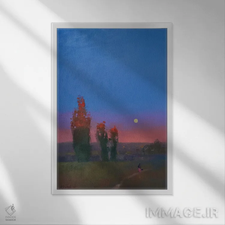 تابلو انتزاعی عصر اثر اندریی کووالیک - نمای قابدار سفید