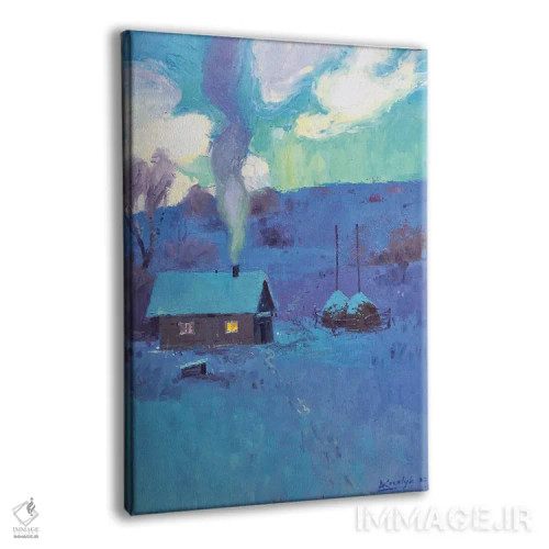 تابلو دکوراتیو منظره زمستانی در کارپات اثر اندریی کووالیک - نمای پرسپکتیو محصول