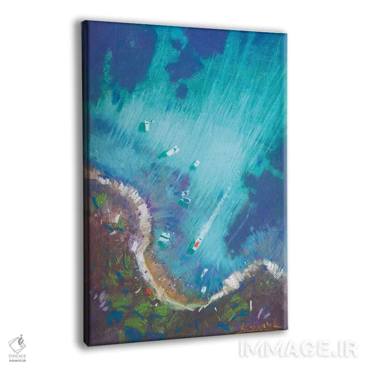 تابلو دکوراتیو نمایی از بالا، ساحل یونان اثر اندریی کووالیک - نمای پرسپکتیو محصول