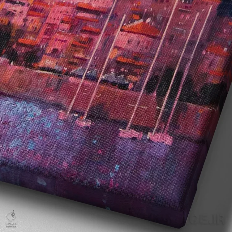 تابلو دکوراتیو طوفان در یونان اثر اندریی کووالیک - نمای نزدیک بافت بوم