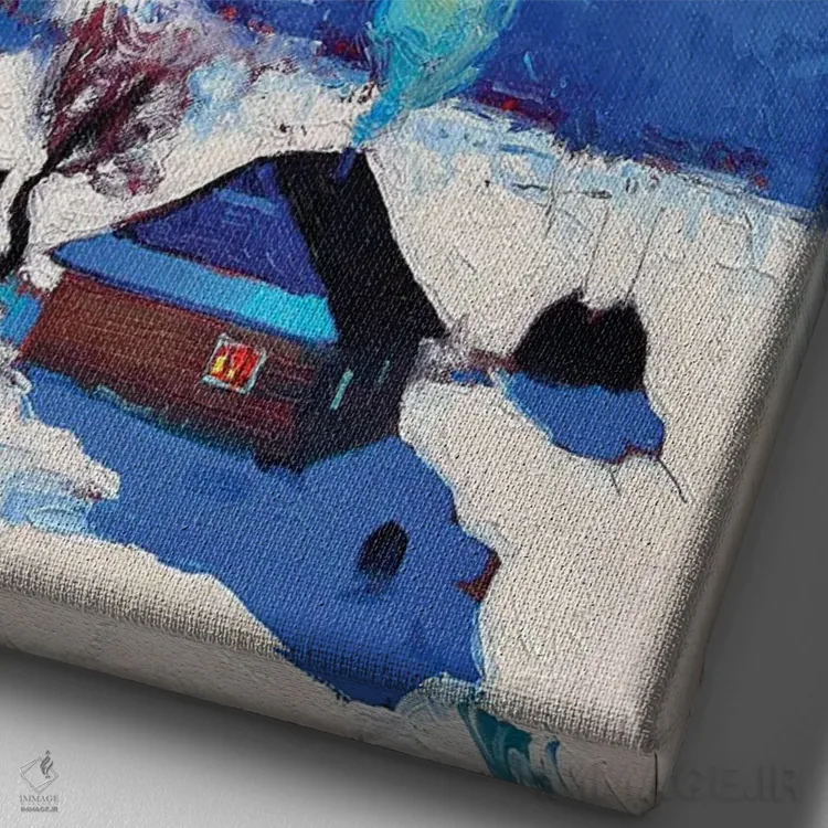 تابلو دکوراتیو فوریه در کوه های کارپات اثر اندریی کووالیک - نمای نزدیک بافت بوم