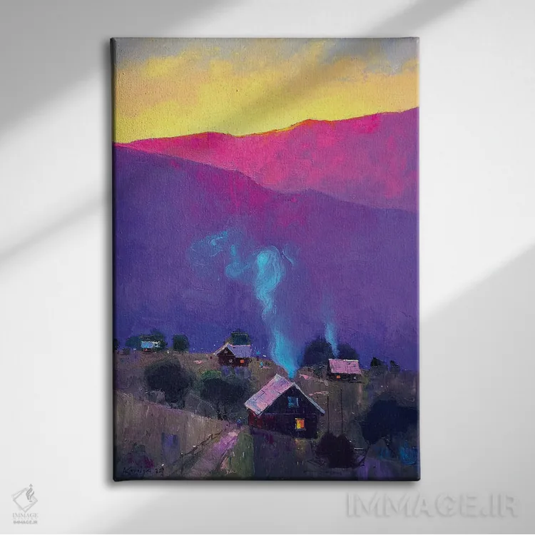 تابلو دکوراتیو در انتظار نور اثر اندریی کووالیک - نمای روبهرو روی دیوار