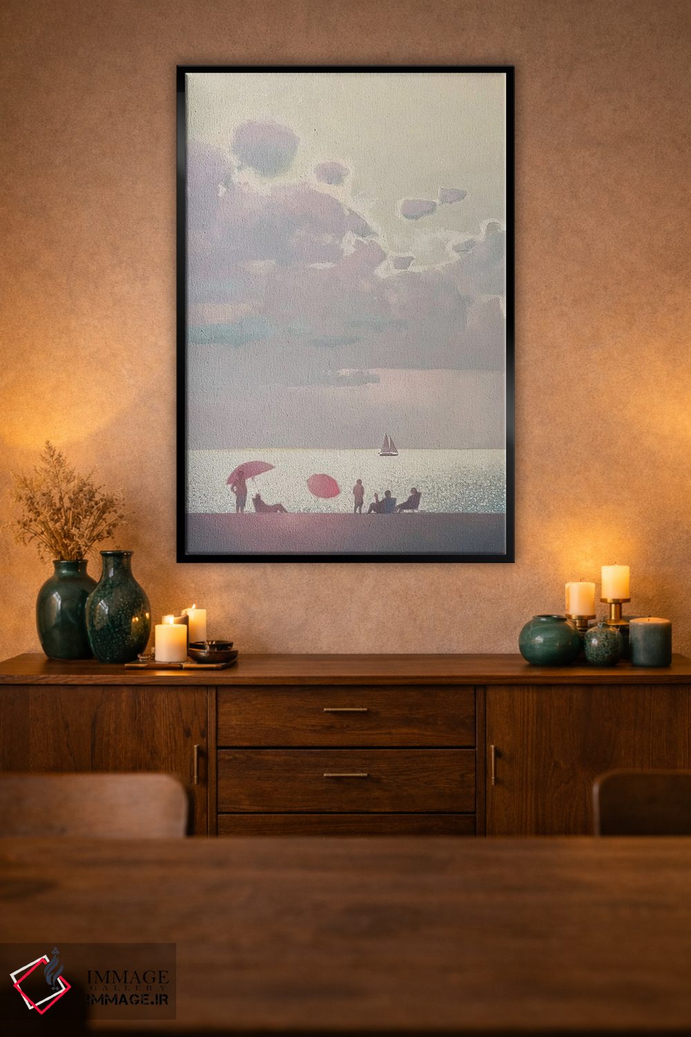 تابلو دکوراتیو خاطرات لطیف از تعطیلات تابستانی کنار دریا اثر اندریی کووالیک - D2B