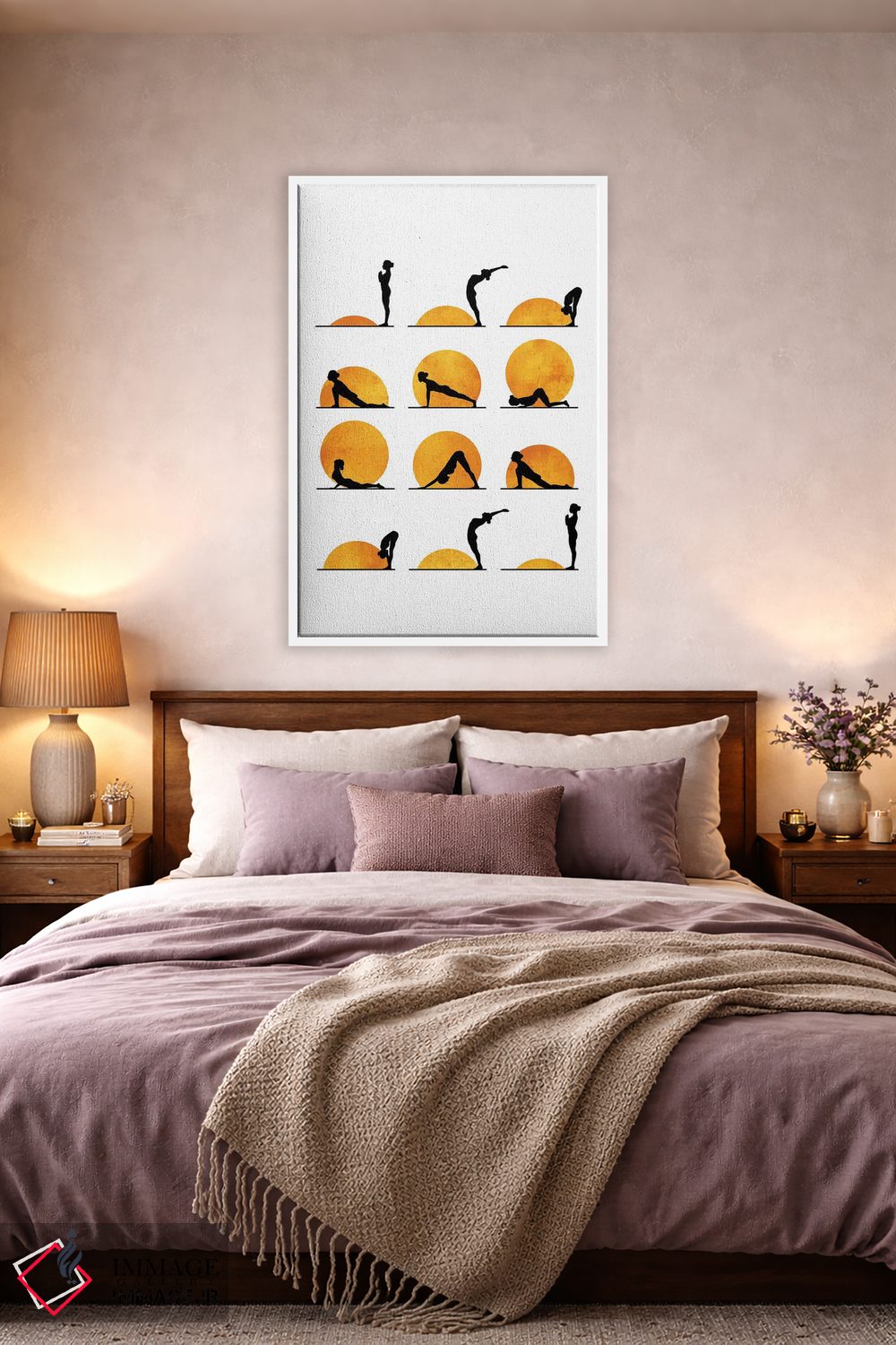 تابلو دکوراتیو خورشید یوگا اثر کوبیستیکا - D2W