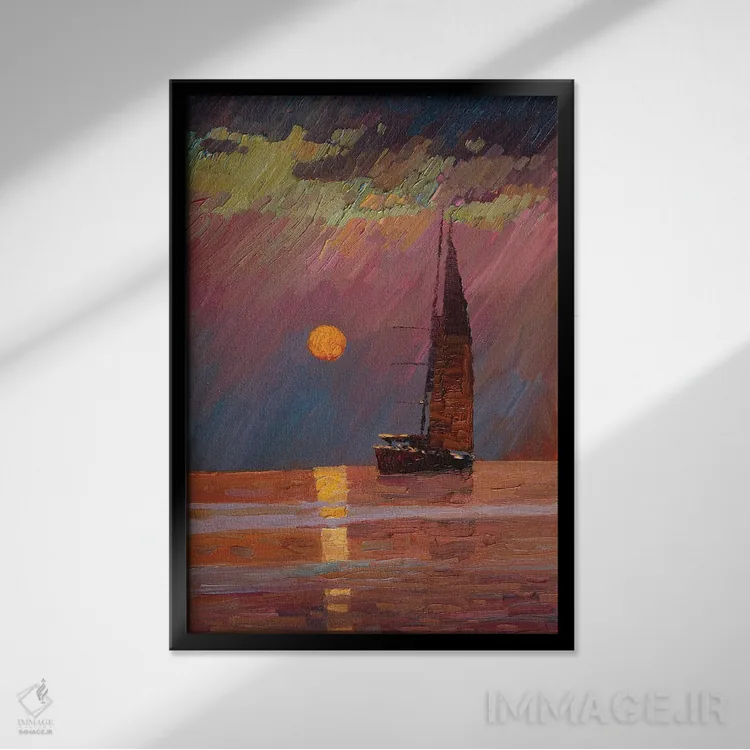 تابلو دکوراتیو برداشت های یونانی اثر اندریی کووالیک - نمای قابدار مشکی