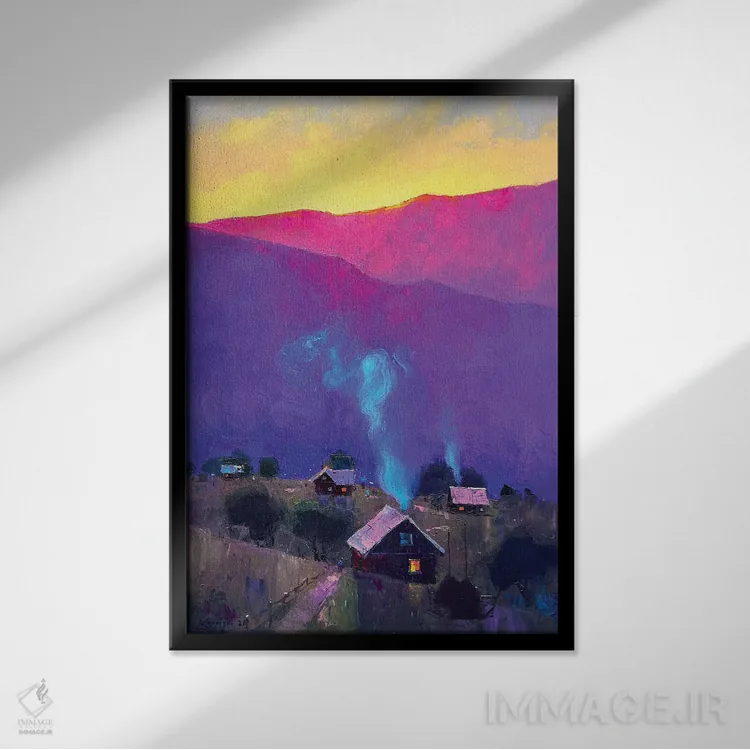 تابلو دکوراتیو در انتظار نور اثر اندریی کووالیک - نمای قابدار مشکی